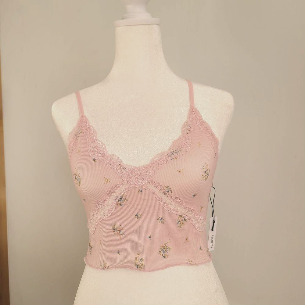 Forever 21 Pink Floral Lace Cami NWT Size M